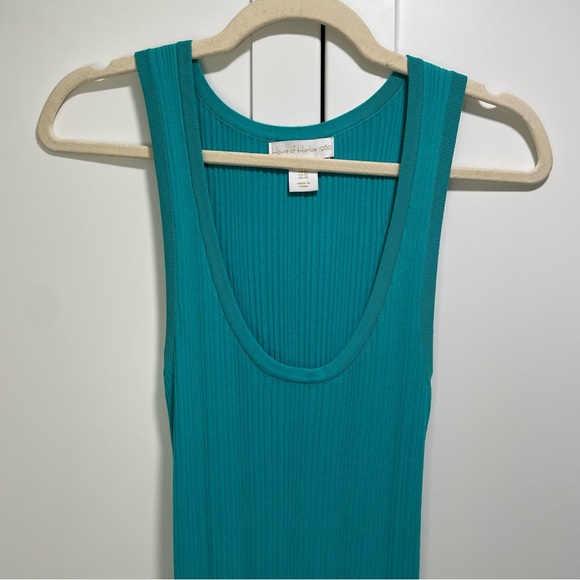Revolve House of Harlow 1960 Ribbed Bodycon Midi Dress Teal - Picture 2 of 6